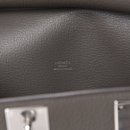 Hermes Taurillon Clemence Jypsiere 28 Etain 8 of 11