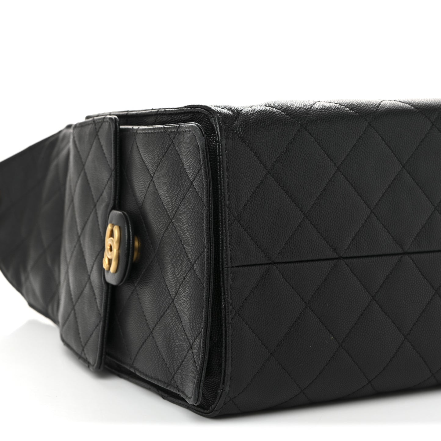 Caviar Quilted Medium Chanel 25 Handbag Black