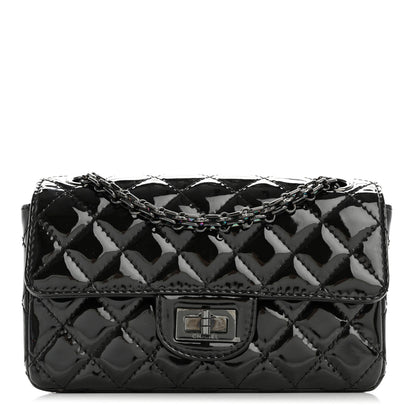 Chanel Patent Calfskin Quilted 2.55 Reissue Mini Flap So Black 1 of 10