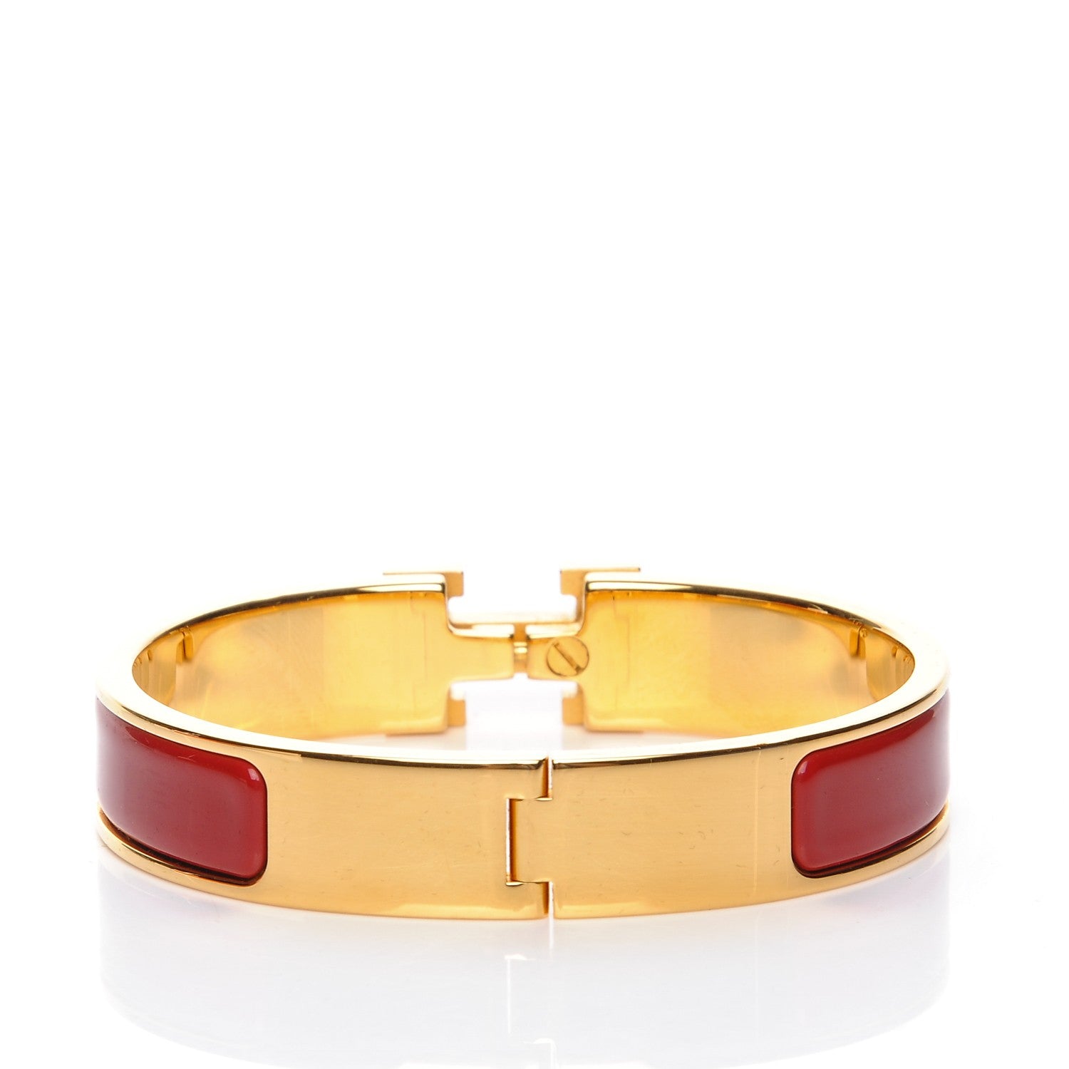 Hermes Enamel Narrow Clic Clac H Bracelet PM Red 3 of 6