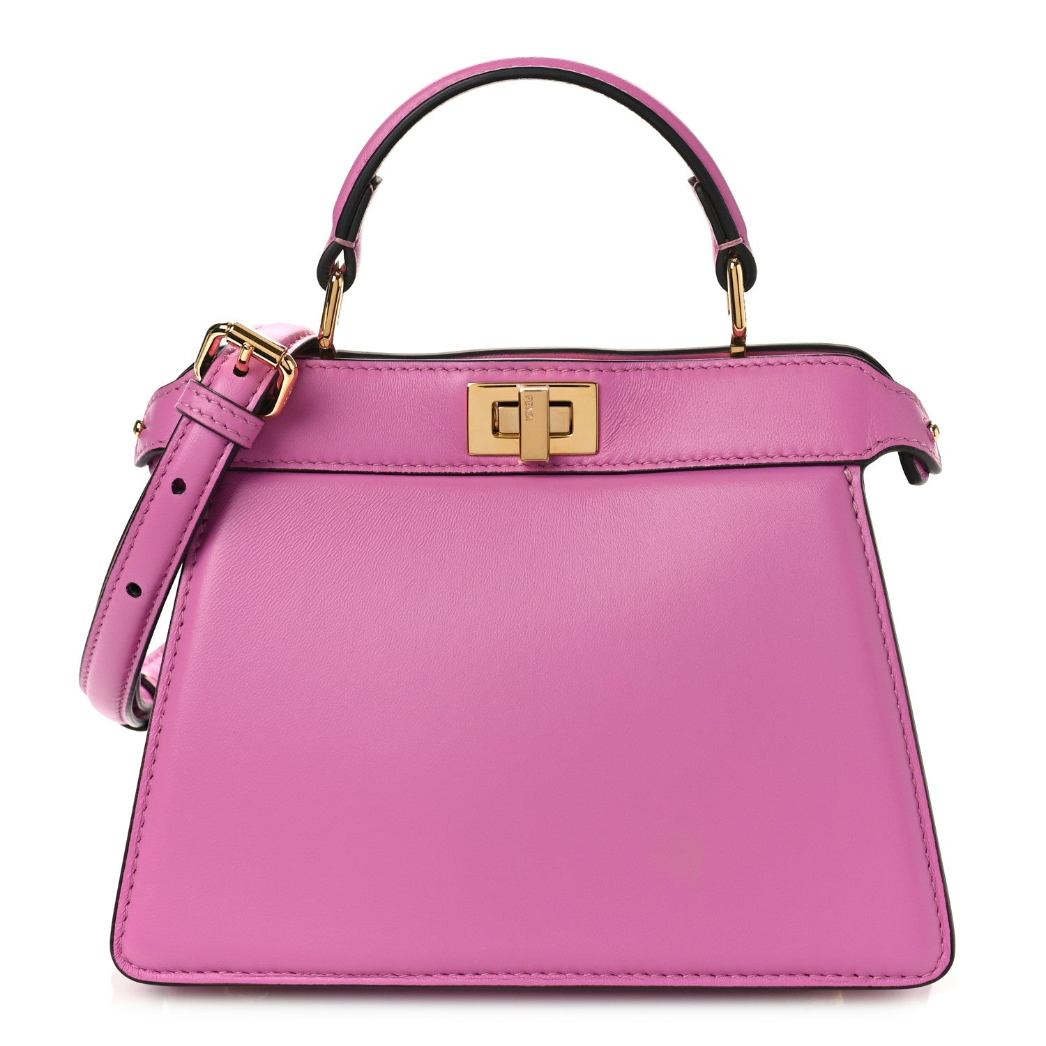 Fendi Shiny Nappa Petite Peekaboo I SEE U Satchel Rosa 1 of 8