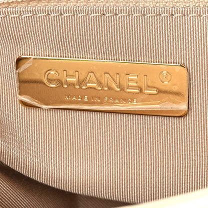 Chanel Goatskin Quilted Large Chanel 19 Flap Light Beige 6 of 9