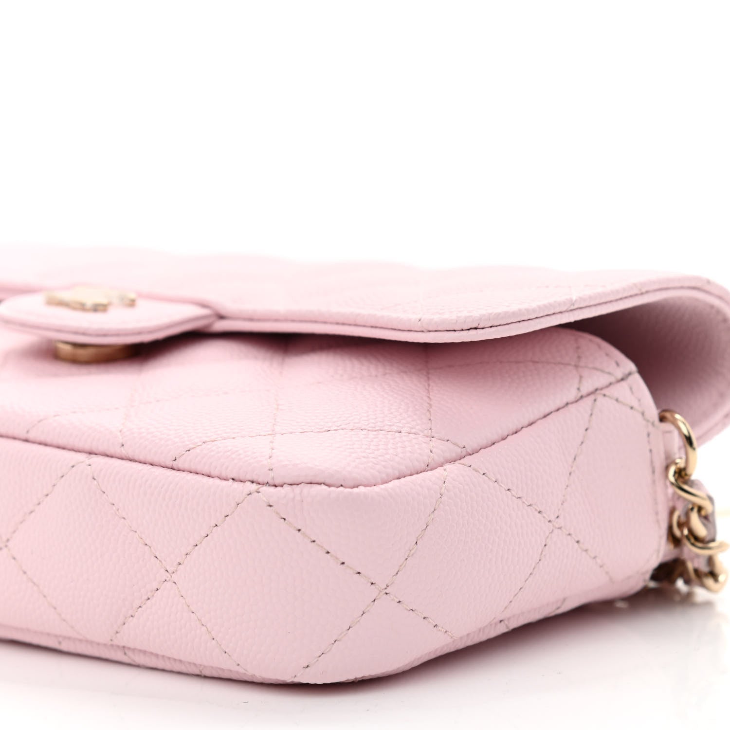 Chanel Caviar Quilted Flap Phone Holder With Chain Light Pink 12 of 13
