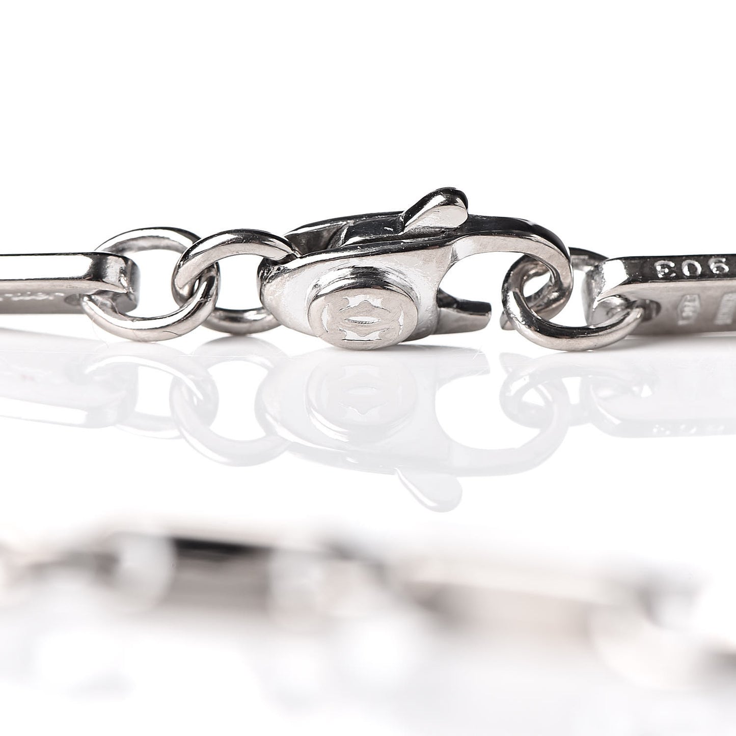 18K White Gold 3.5mm Fidelity Link Bracelet