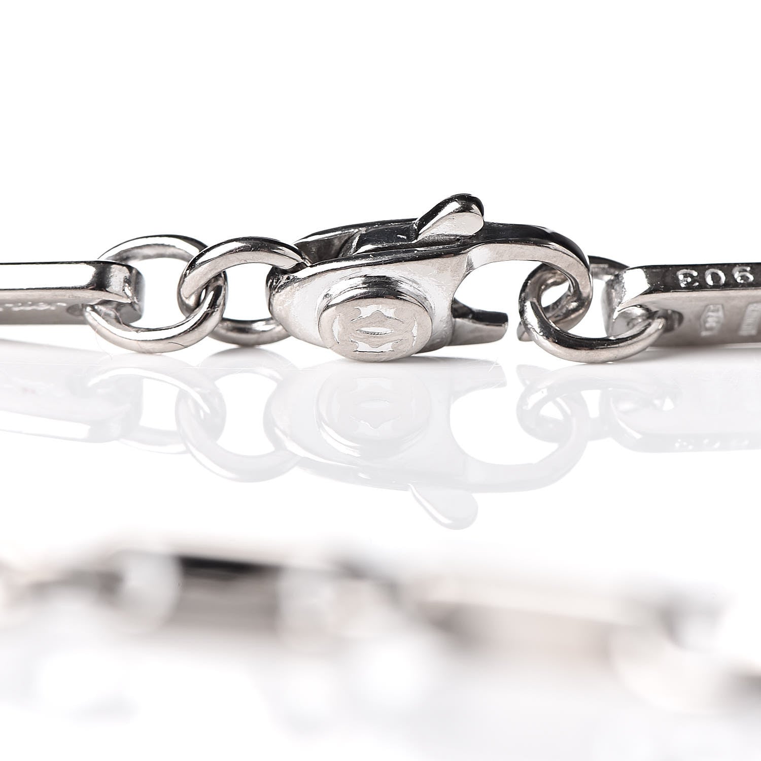 Cartier 18K White Gold 3.5mm Fidelity Link Bracelet 4 of 6