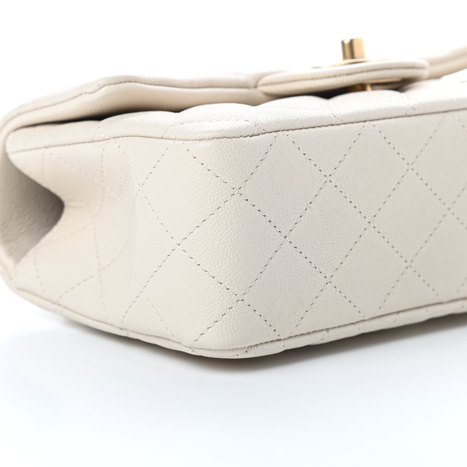 Chanel Caviar Quilted Mini Top Handle Rectangular Flap Beige 9 of 10