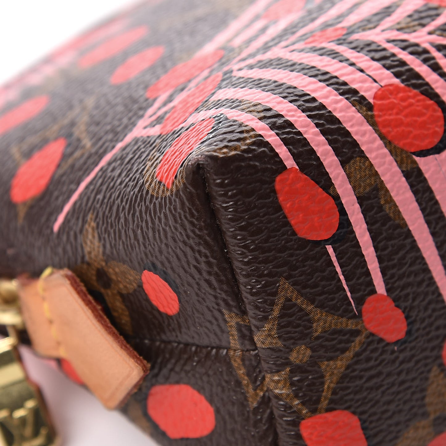 Monogram Jungle Dots Cosmetic Pouch Sugar Pink Poppy