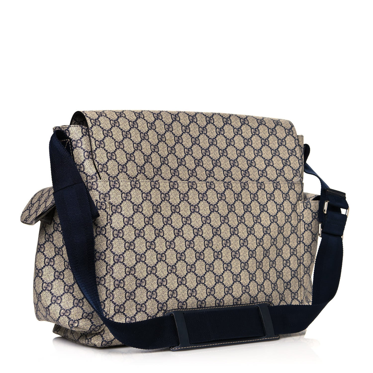 Gucci GG Plus Monogram Messenger Diaper Bag Navy 3 of 15