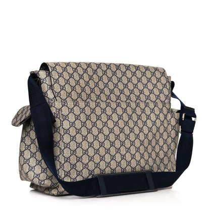 Gucci GG Plus Monogram Messenger Diaper Bag Navy 3 of 15