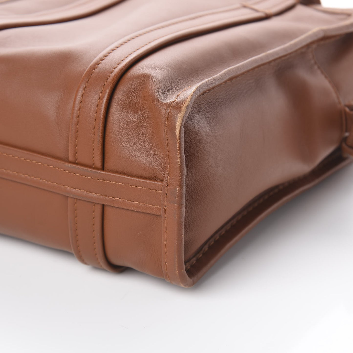 Agneau XS Bazar Shopper Tote Marron Fauve