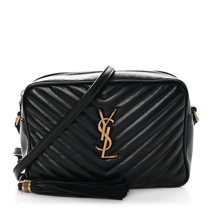Saint Laurent Calfskin Matelasse Monogram Lou Camera Bag Black 1 of 10