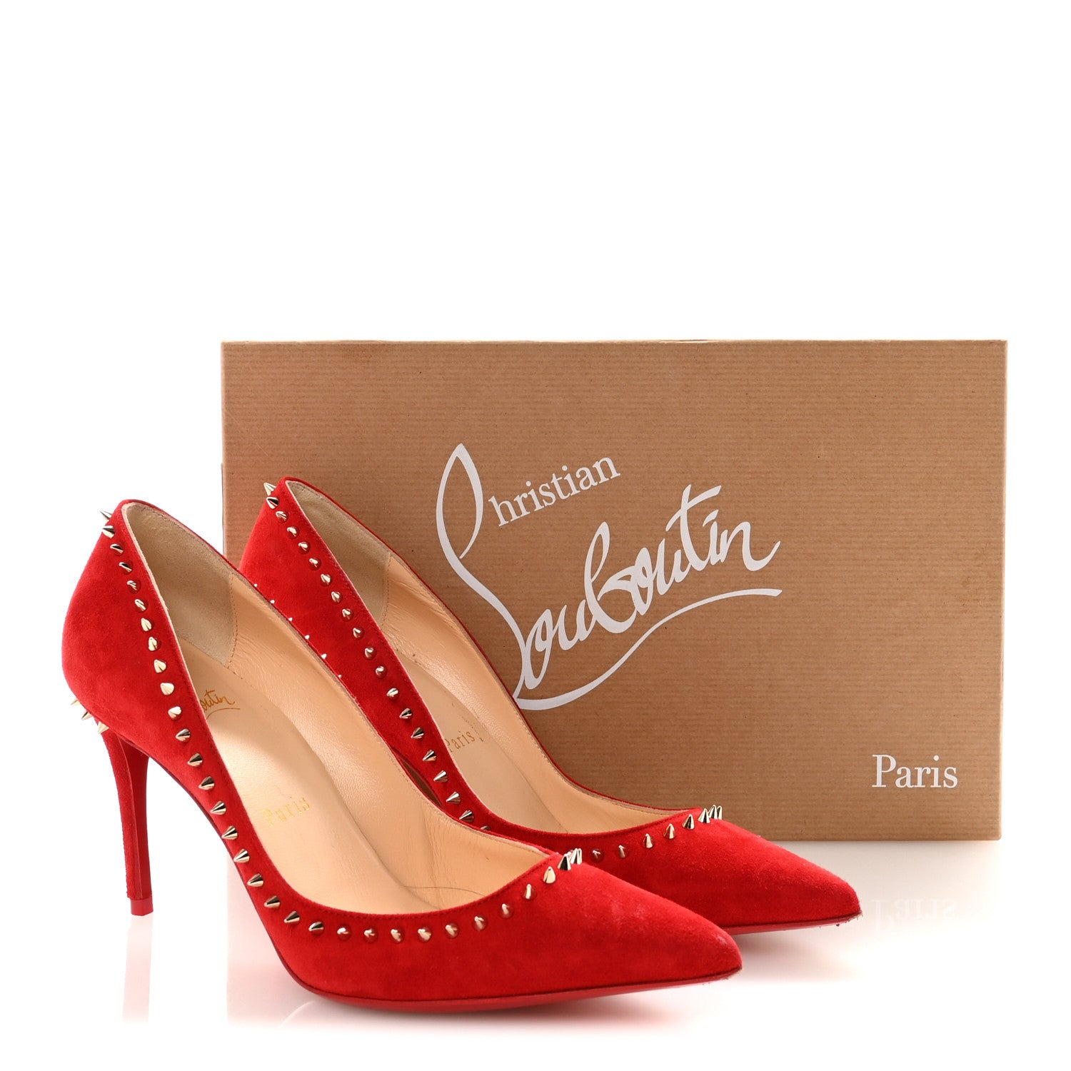 ルタンス　アラビ Christian Louboutin Veau Velours Anjalina 85 Pumps 35.5 Loubi