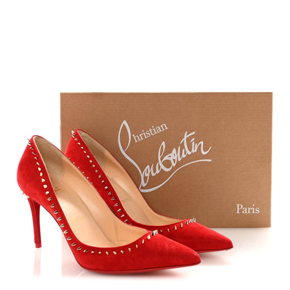 Christian Louboutin Veau Velours Anjalina 85 Pumps 35.5 Loubi 9 of 9