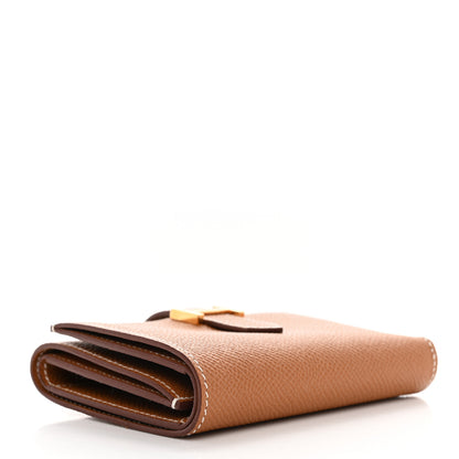 Hermes Epsom Tri-Fold Compact Bearn Wallet Gold 4 of 9