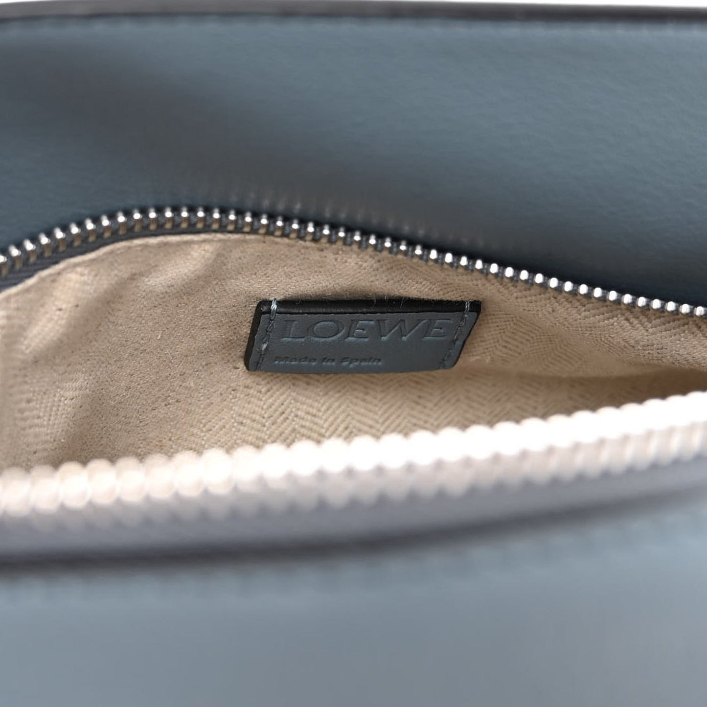 Calfskin Medium Puzzle Bag Stone Blue