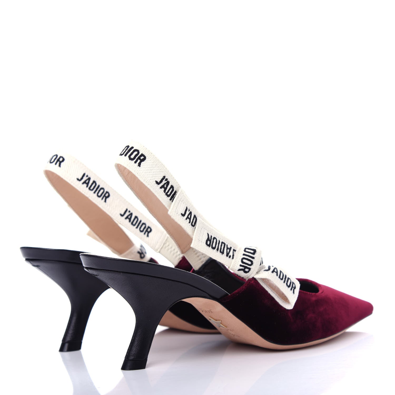 Christian Dior Velvet Ribbon J'Adior Slingback 65mm Pumps 38.5 Deep Amaranth 4 of 11