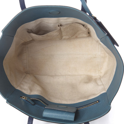 Gucci Dollar Calfskin Small Swing Tote Classic Marine Deep Cobalt 4 of 7