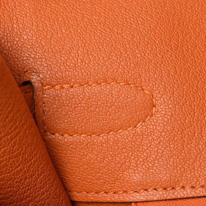 Hermes Taurillon Clemence Birkin 35 Orange 17 of 30