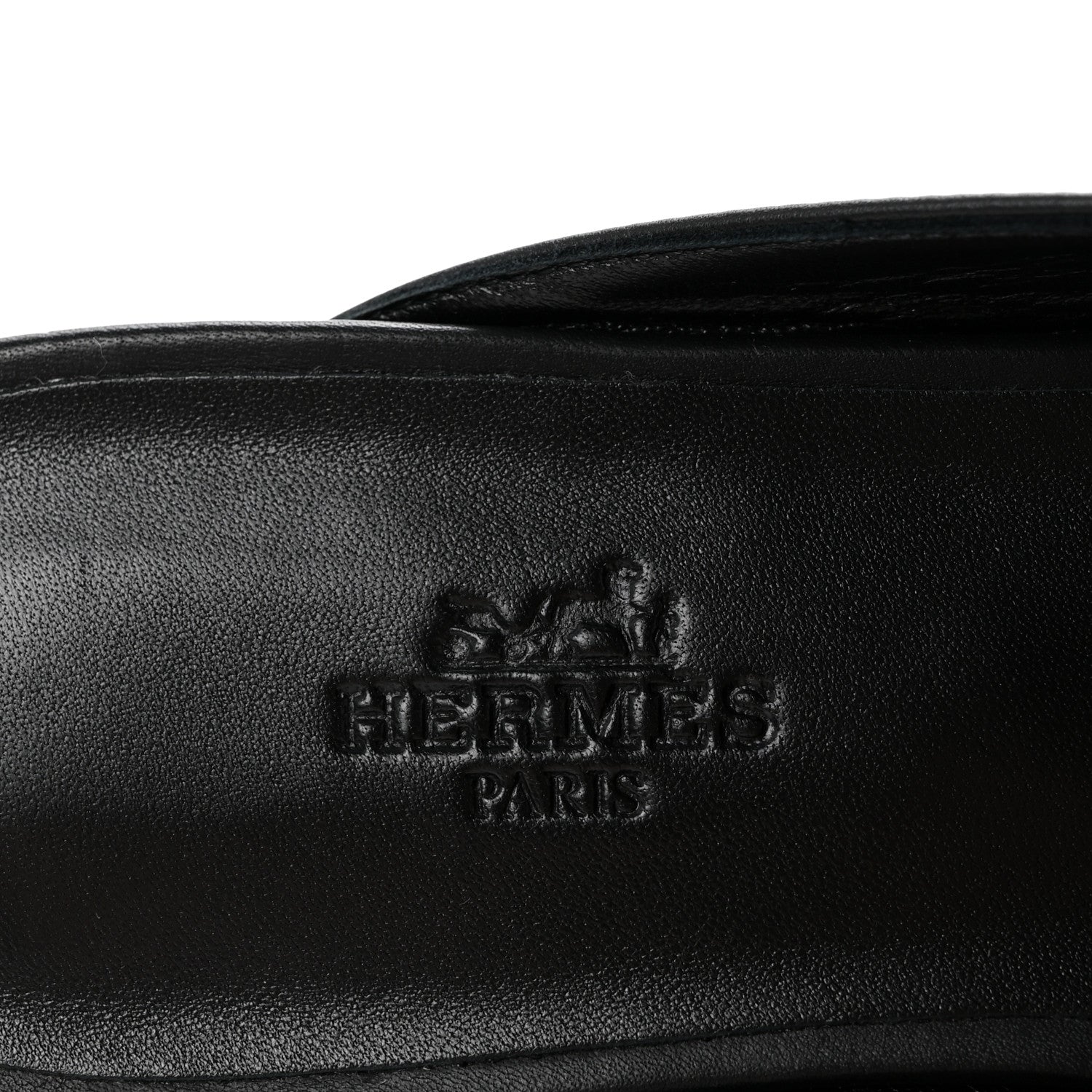 Hermes Calfskin Fringe Oz Mules 38.5 Black 8 of 10