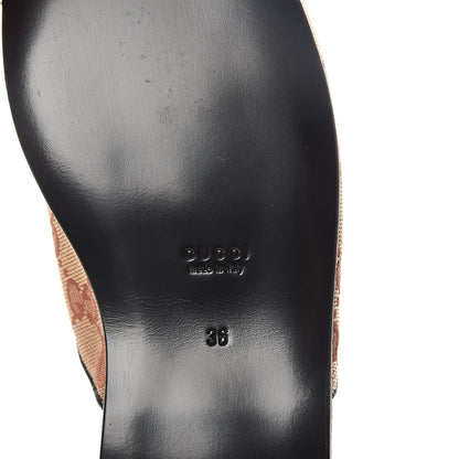 Gucci X MLB Monogram NY Yankees Embroidered Womens GG Slippers 36 Beige Ruggine 6 of 7