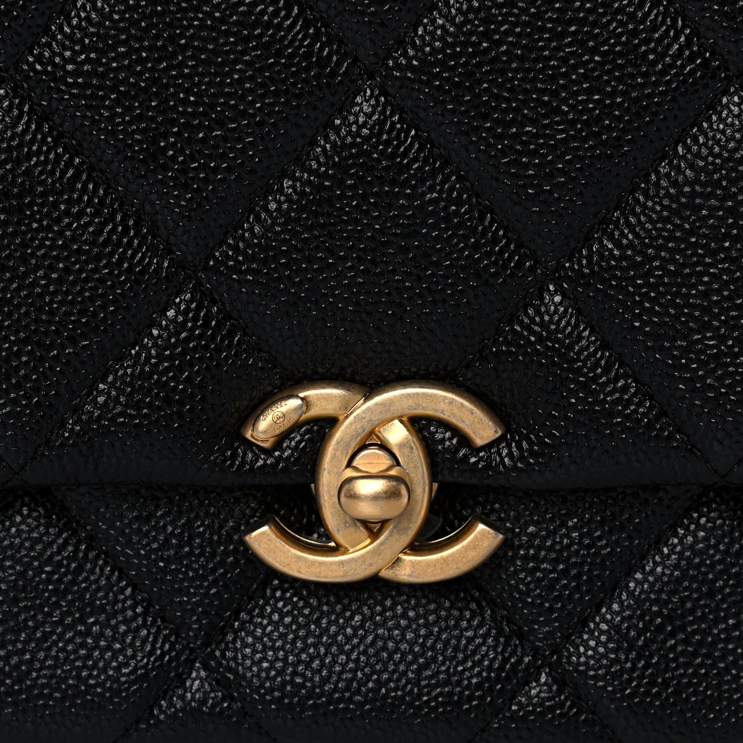 Chanel Shiny Caviar Quilted Small Chain Melody Flap Black 8 of 13