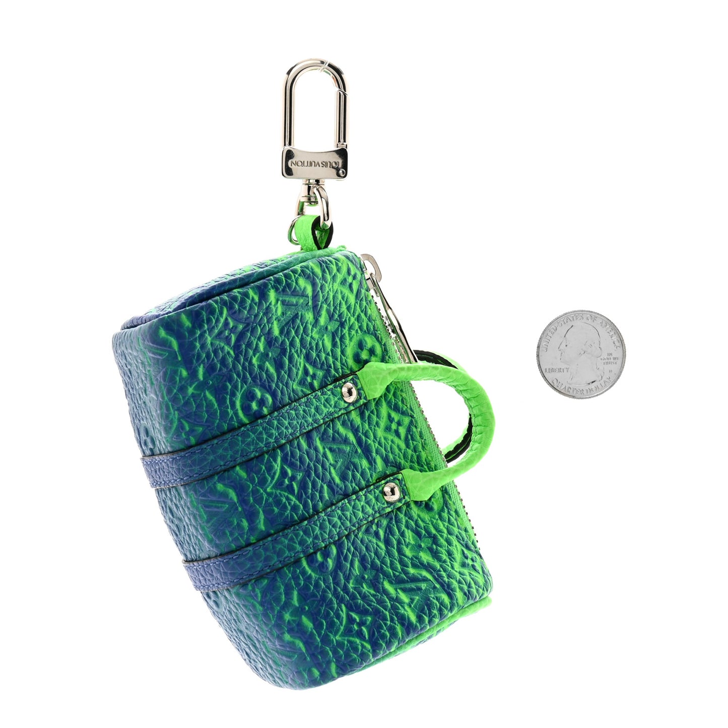 Taurillon Illusion Mini Keepall Earphones Pouch Bleu Vert