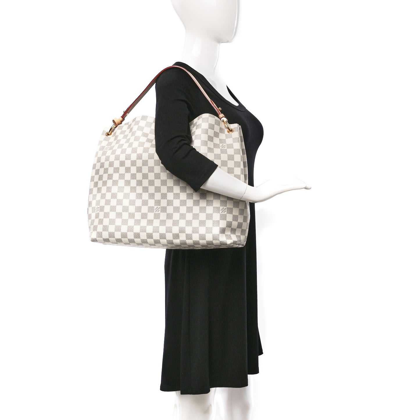 Damier Azur Graceful MM Rose Ballerine