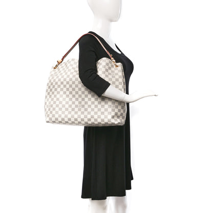 Louis Vuitton Damier Azur Graceful MM Rose Ballerine 2 of 8