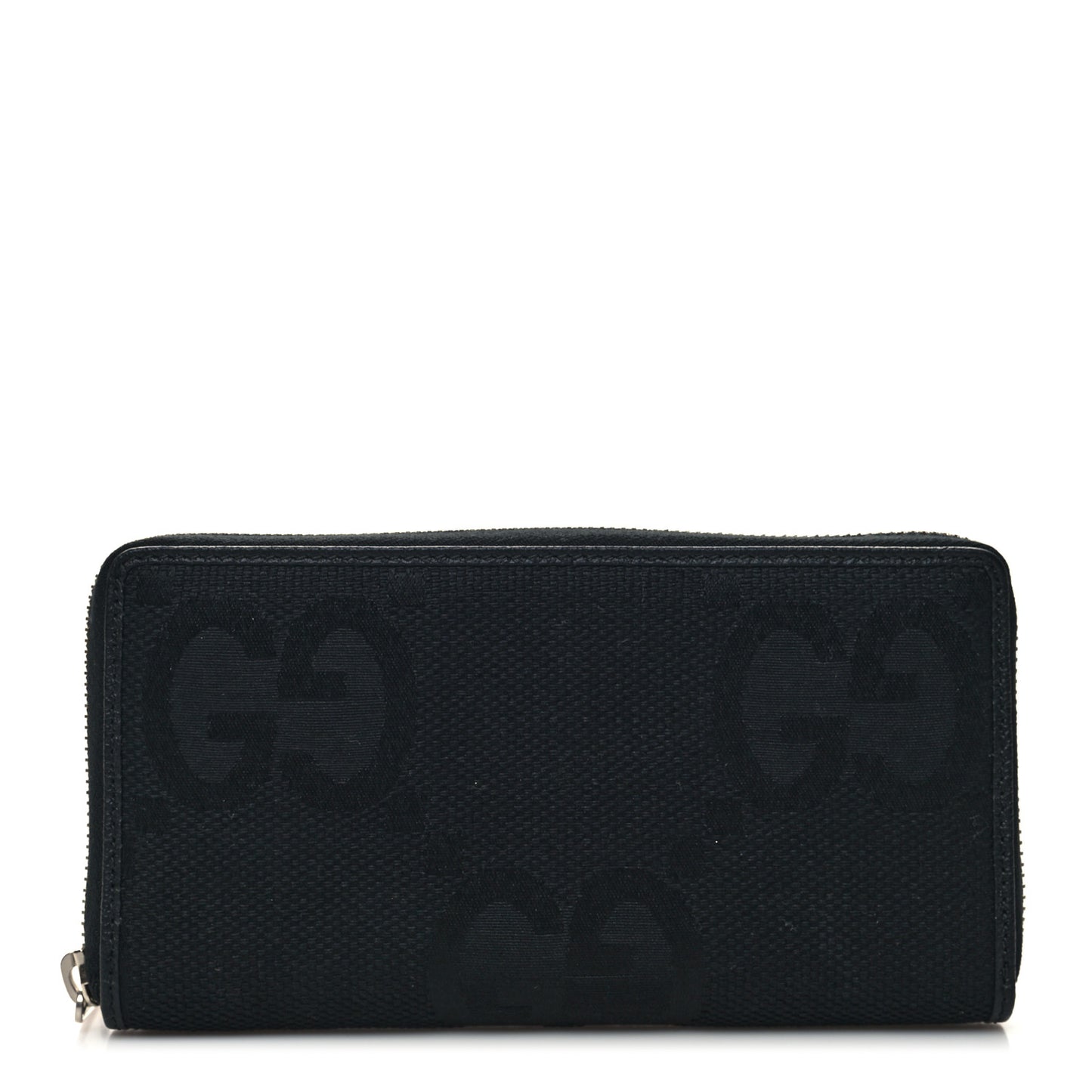 Canvas Monogram Jumbo GG Textured Dollar Calfskin Continental Wallet Black