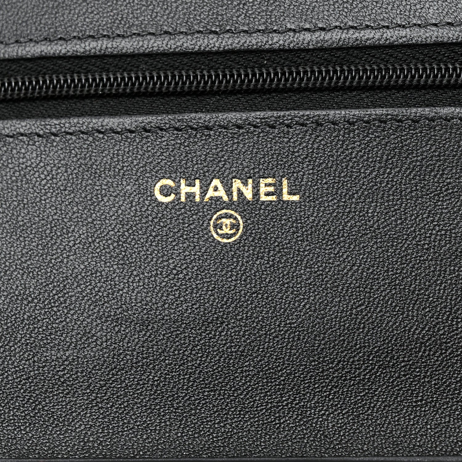 Chanel Lambskin Quilted Wallet On Chain WOC Black 6 of 12