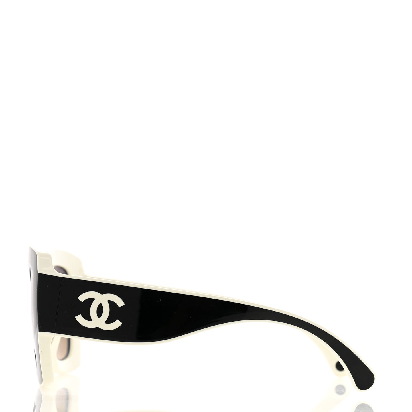 Acetate Square Sunglasses 6059 Black White