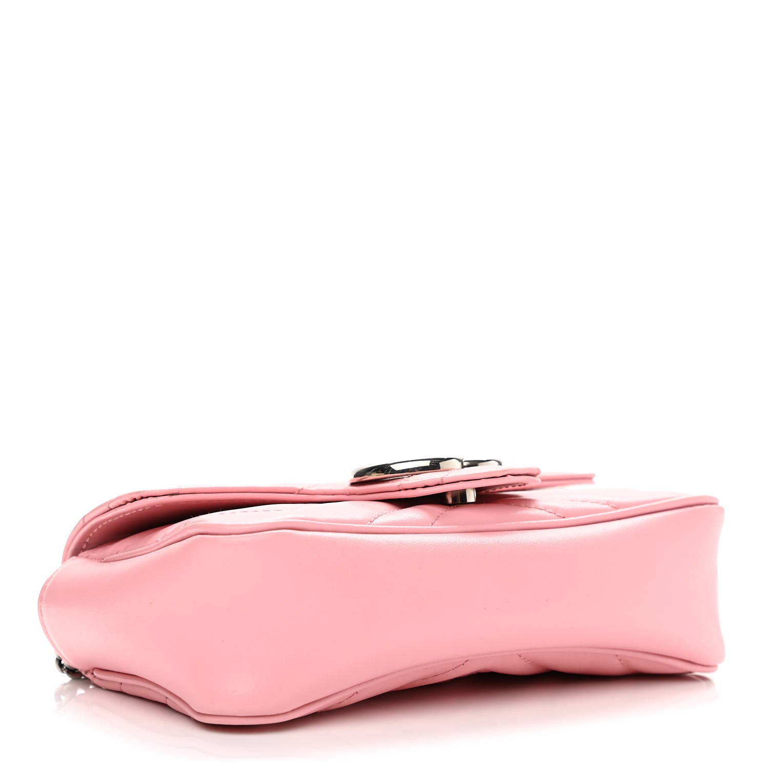 Gucci Calfskin Matelasse Super Mini GG Marmont Shoulder Bag Wild Rose 4 of 12