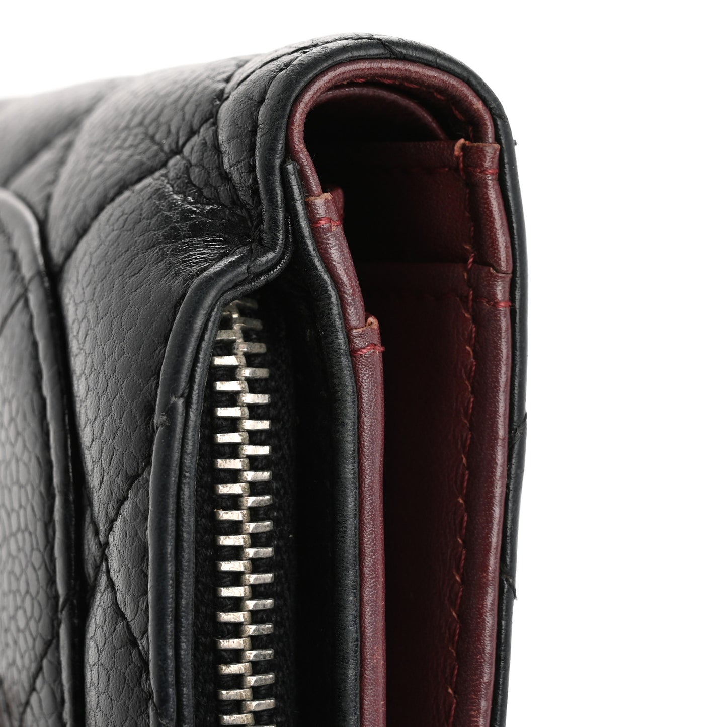 Caviar Quilted CC French Wallet Black