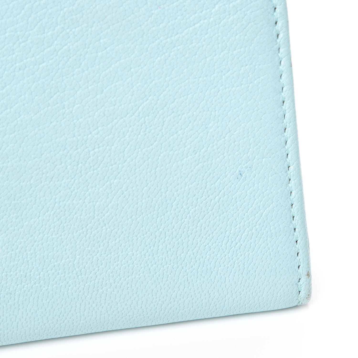 Balenciaga Chevre Gold Metallic Edge Hardware Money Wallet Bleu Maldives 6 of 14