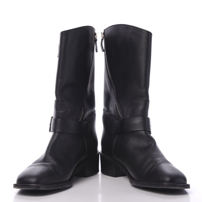 Chanel Calfskin Asymmetrical Mid Calf Boots 39 Black 13 of 15