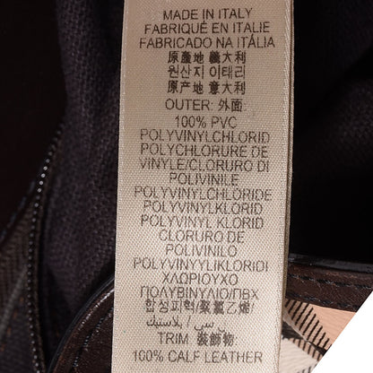 Burberry Haymarket Check Medium Golderton Tote Chocolate 9 of 11