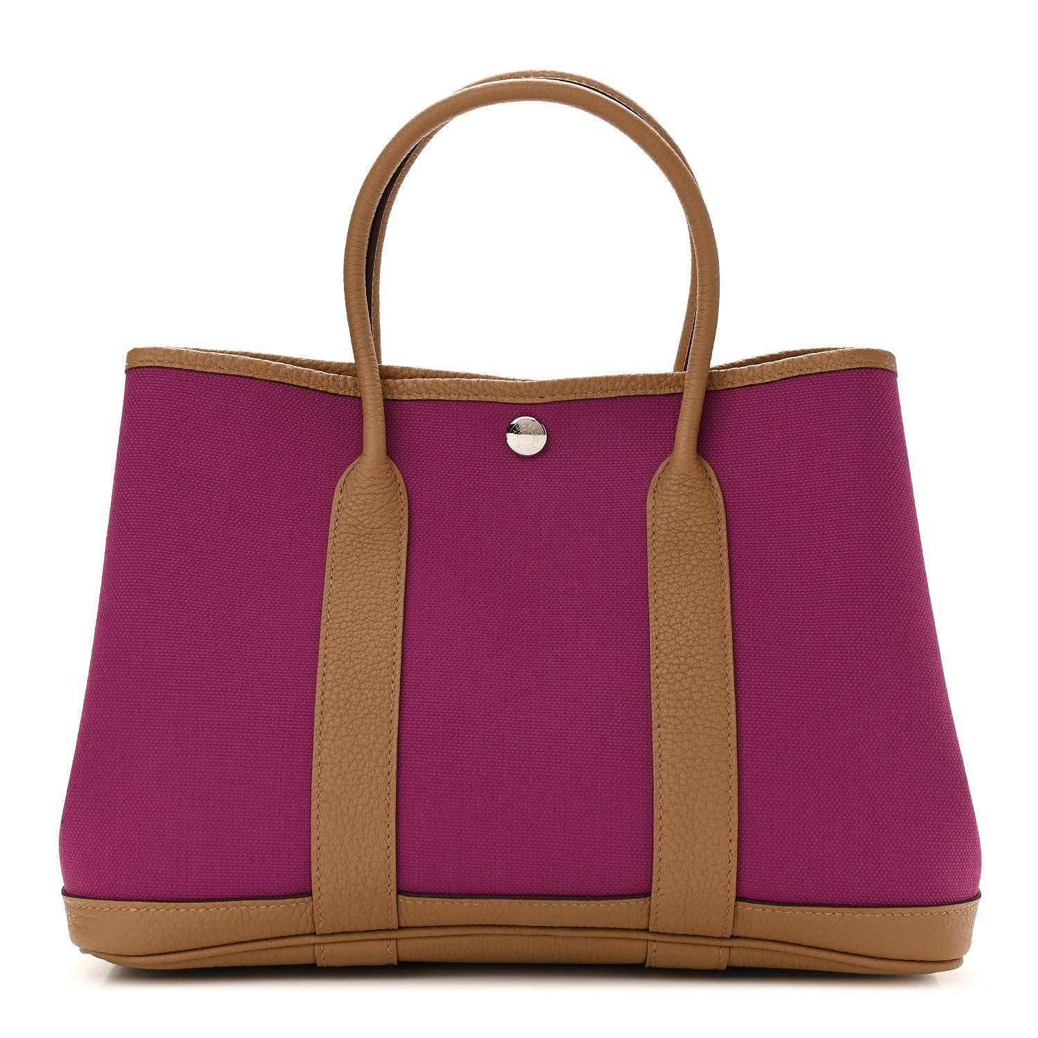 Hermes Toile Militaire Vache Country Garden Party 30 TPM Rose Pourpre Chai 1 of 11