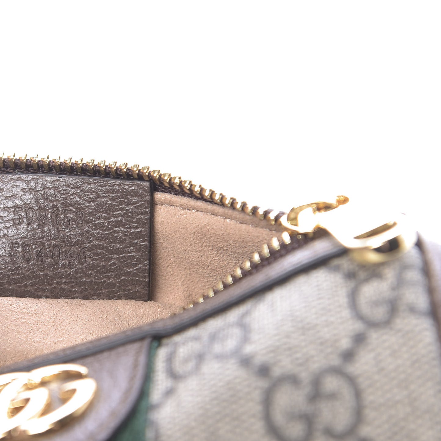 GG Supreme Monogram Web Ophidia Barrel Coin Purse Beige New Acero