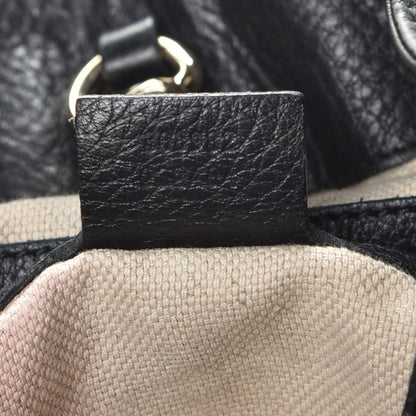Gucci Pebbled Calfskin Medium Soho Chain Shoulder Bag Black 7 of 9