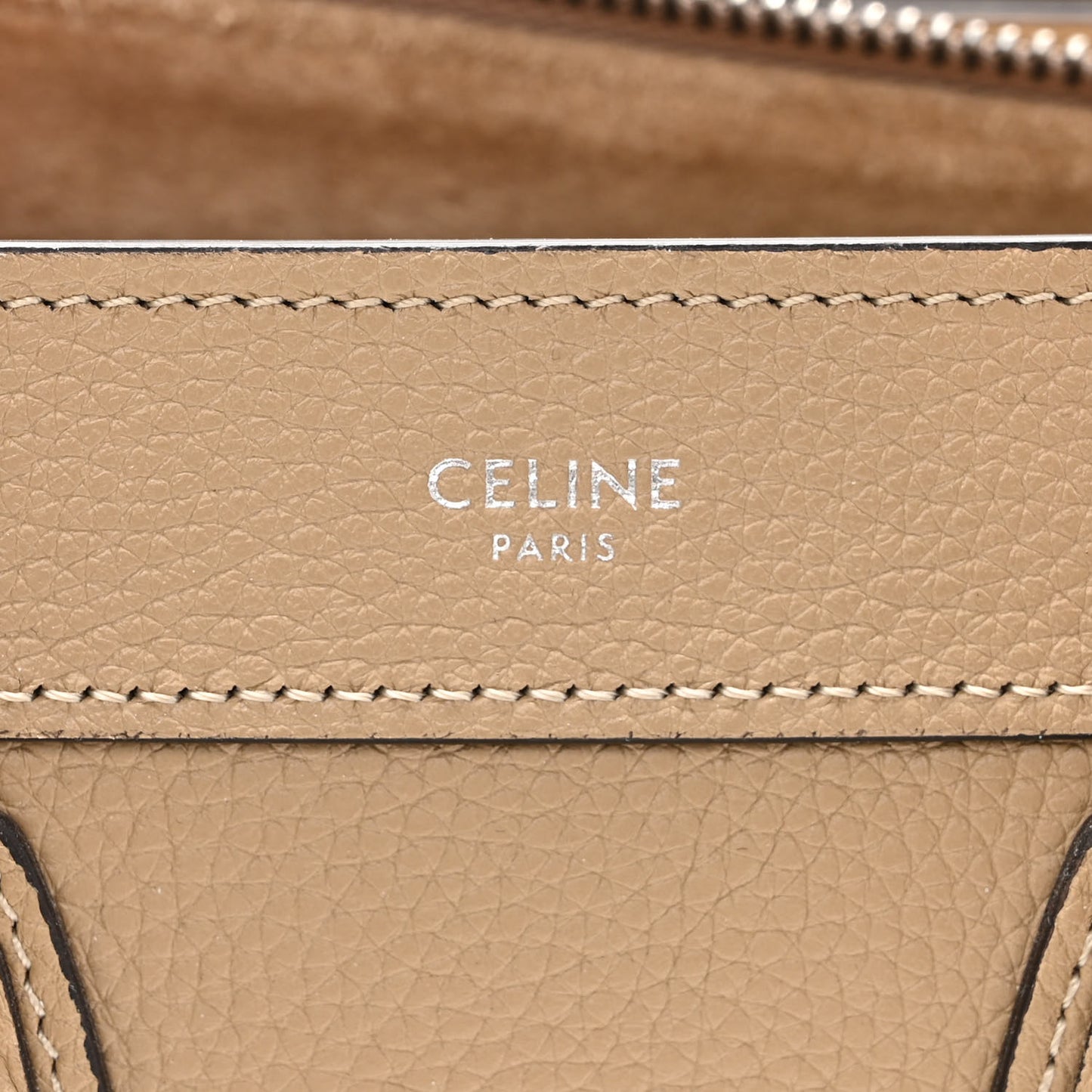 Drummed Calfskin Nano Luggage Dune