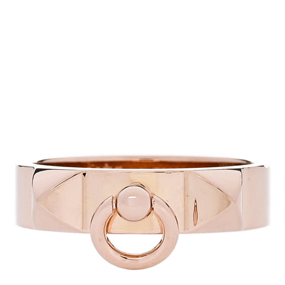 Hermes 18K Rose Gold PM Collier De Chien Ring 54 7 1 of 5
