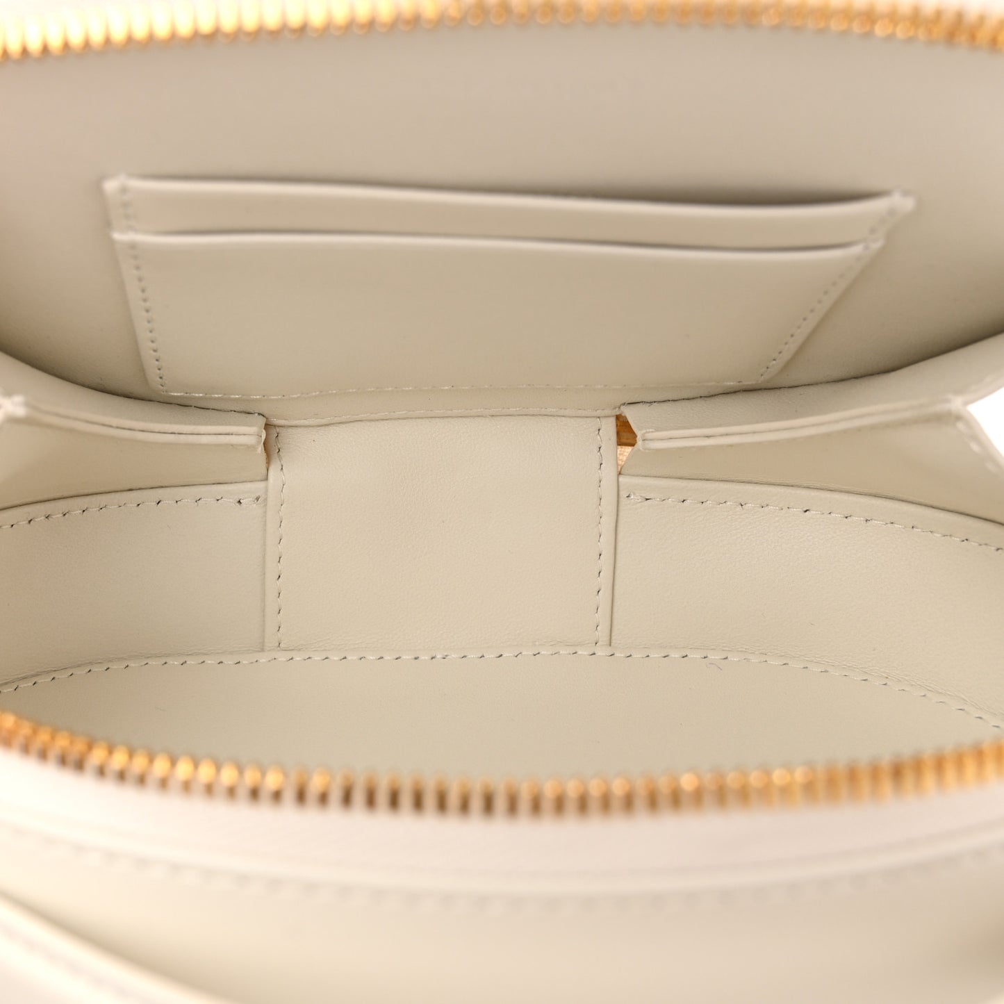 Calfskin CD Signature Oval Crossbody Camera Bag Latte