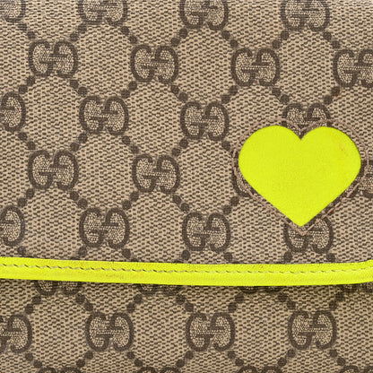 Gucci GG Supreme Monogram Kids Heart Crossbody Yellow 8 of 11