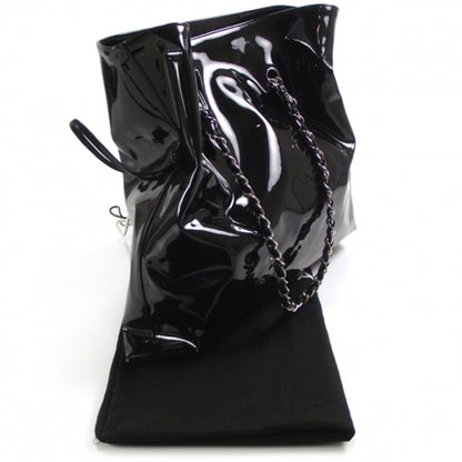 Chanel Patent Diamante Signature Tote Black 3 of 9