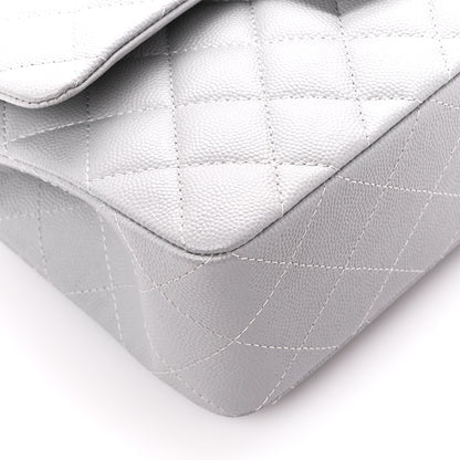 Chanel Caviar Quilted Small Double Flap Grey 10 of 12