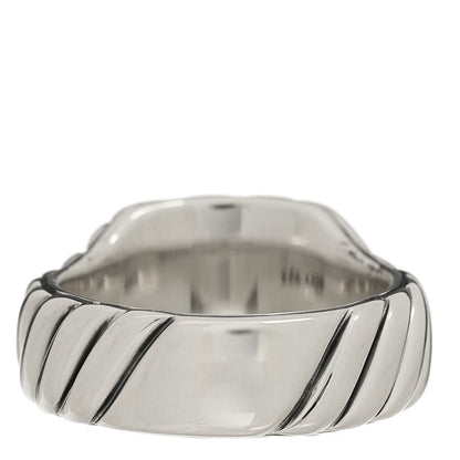 David Yurman Sterling Silver 12.5mm Sculpted Cable Contour Ring 53 6.5 3 of 5