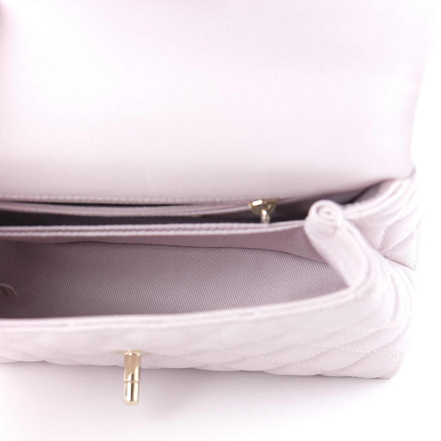 Caviar Quilted Mini Coco Handle Flap Lilas Lilac