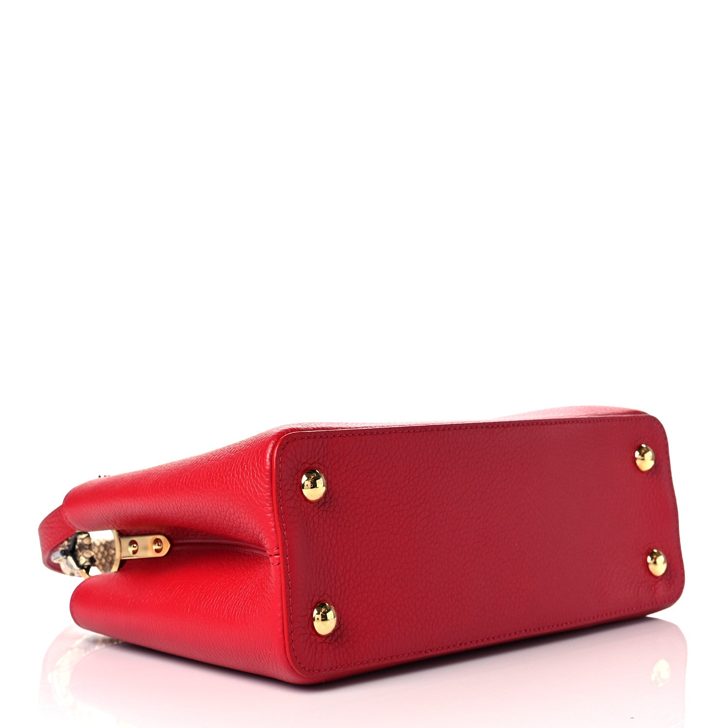 Louis Vuitton Taurillon Python Capucines PM Scarlet 6 of 11