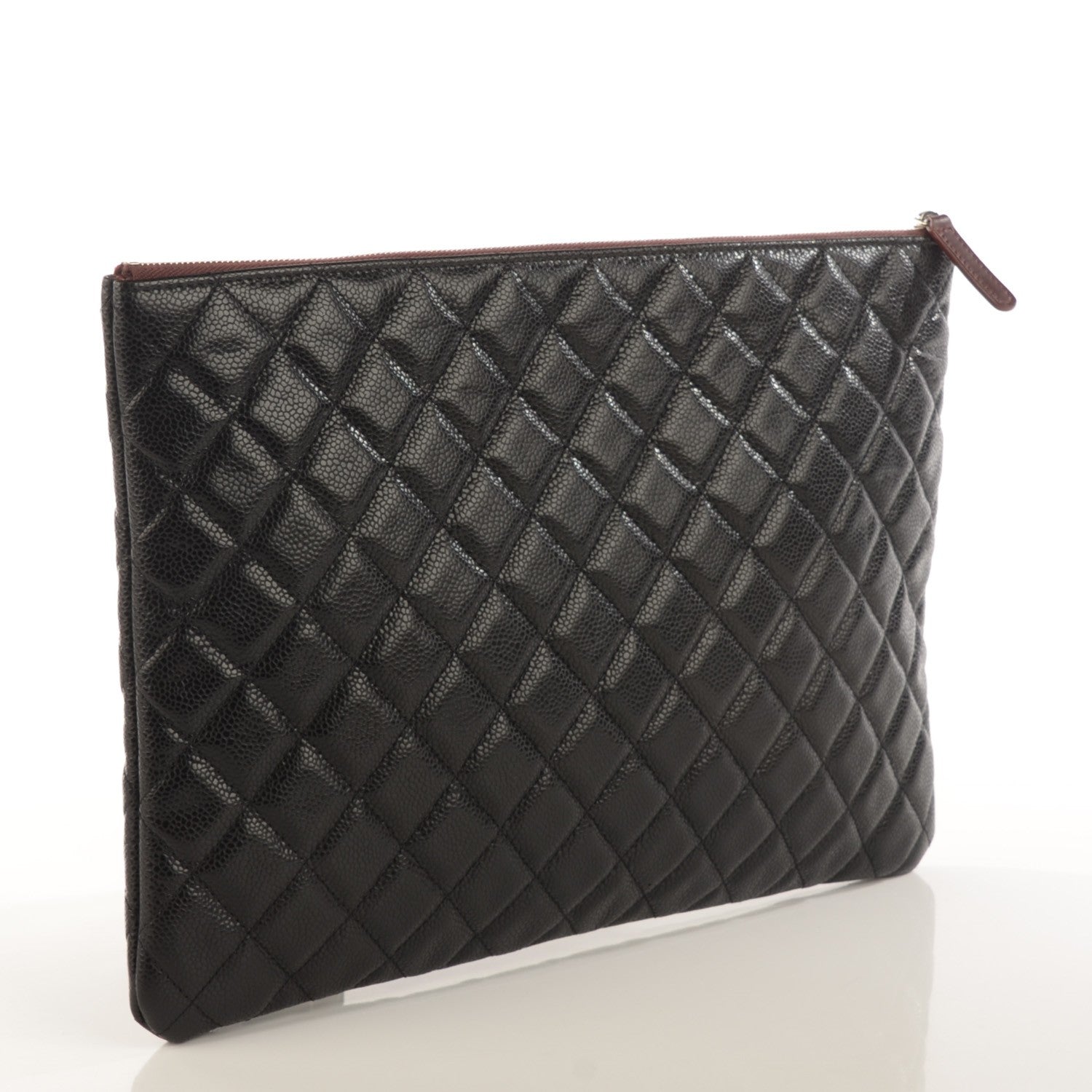 Chanel Caviar Quilted Large Cosmetic Case Black 3 of 7