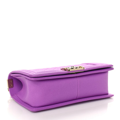 Chanel Caviar Quilted Medium Boy Flap Purple 4 of 8